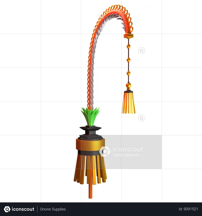 Penjor Balinese  3D Icon