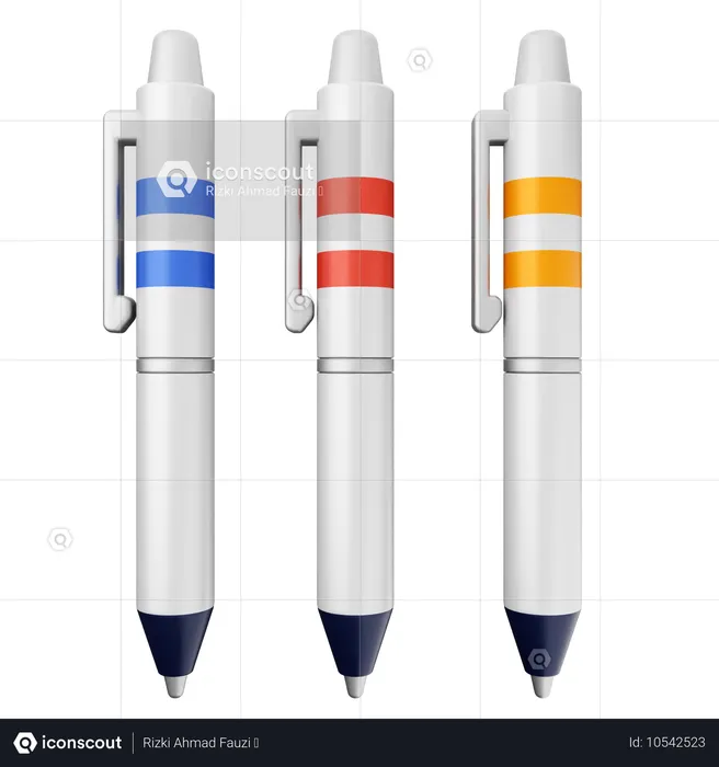 Pens Education  3D Icon