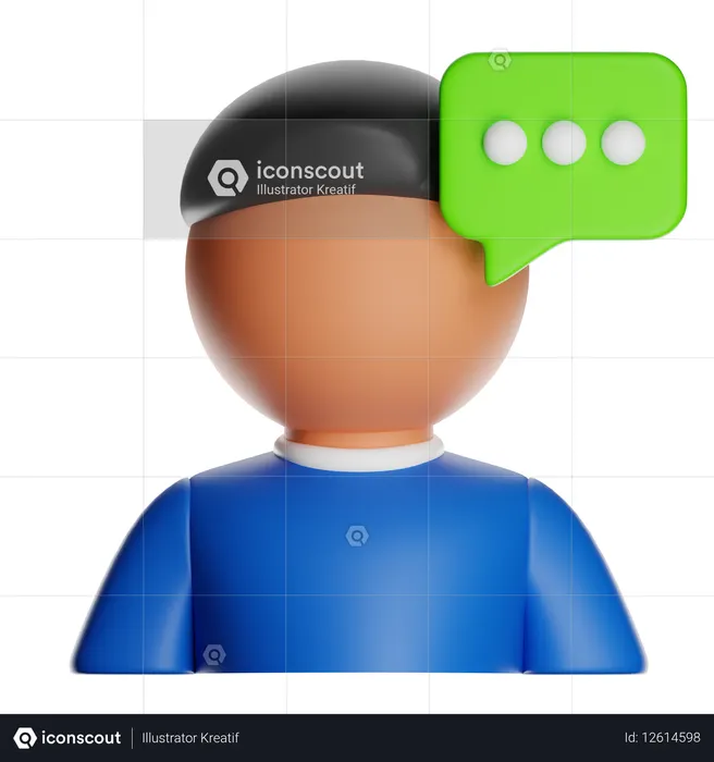 Pensamento  3D Icon
