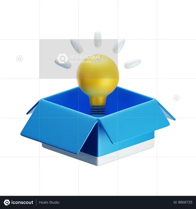 Pensar fora da caixa  3D Icon