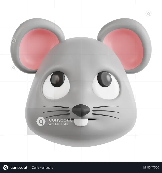 Souris pensante Emoji 3D Icon