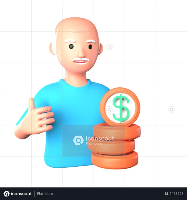 Pension  3D Icon