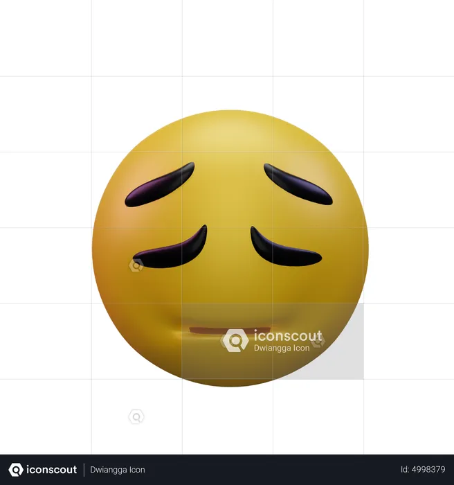 Pensive Emoji 3D Icon