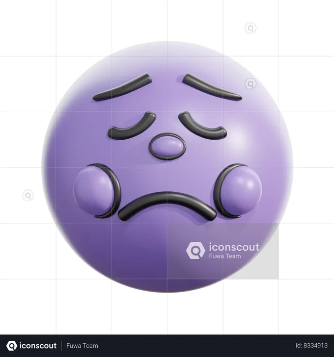 Pensive face Emoji 3D Icon