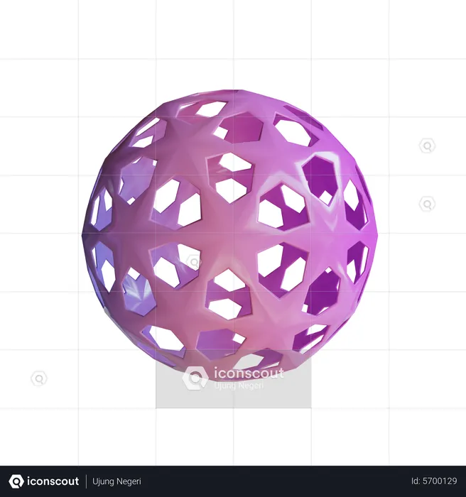 Penta Holed Polygon  3D Icon