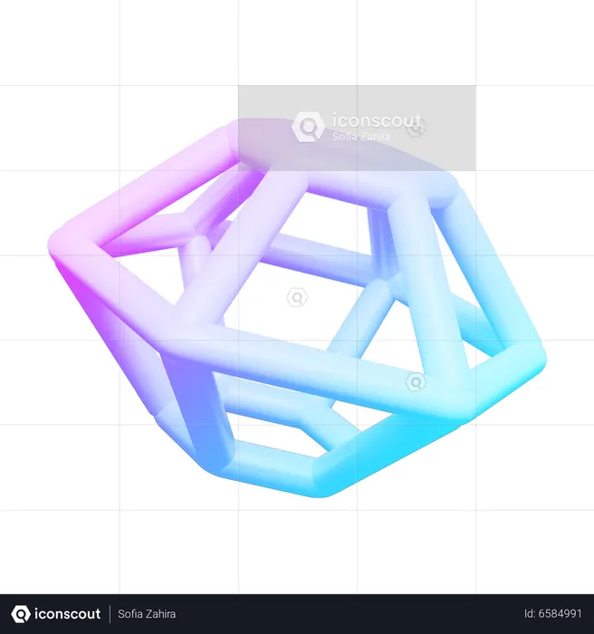 Pentagon Abstract Shape  3D Icon