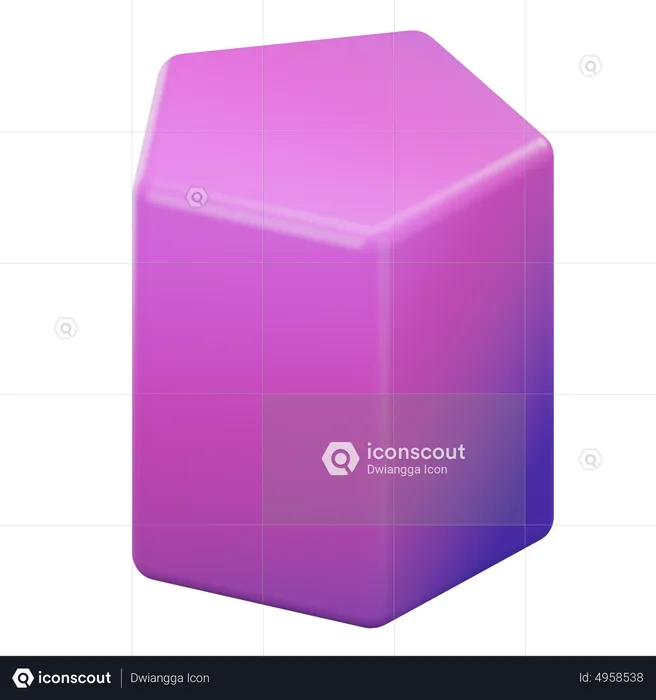 Pentagonal Prism  3D Icon