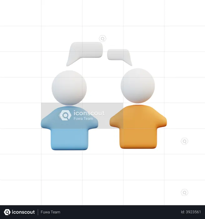 People Communication  3D Illustration