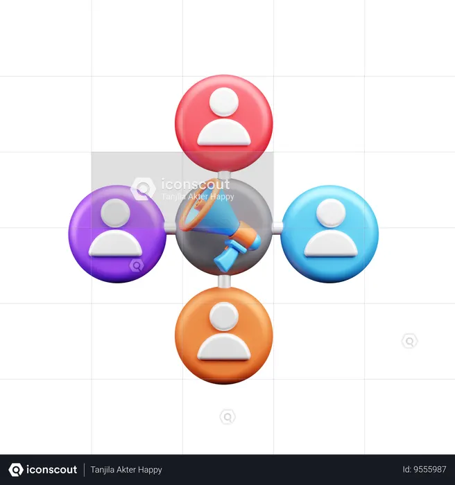 People Network  3D Icon
