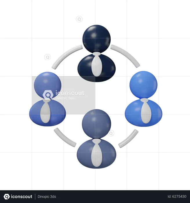 People Network  3D Icon