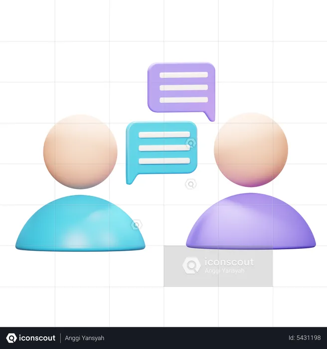 People Talk  3D Icon
