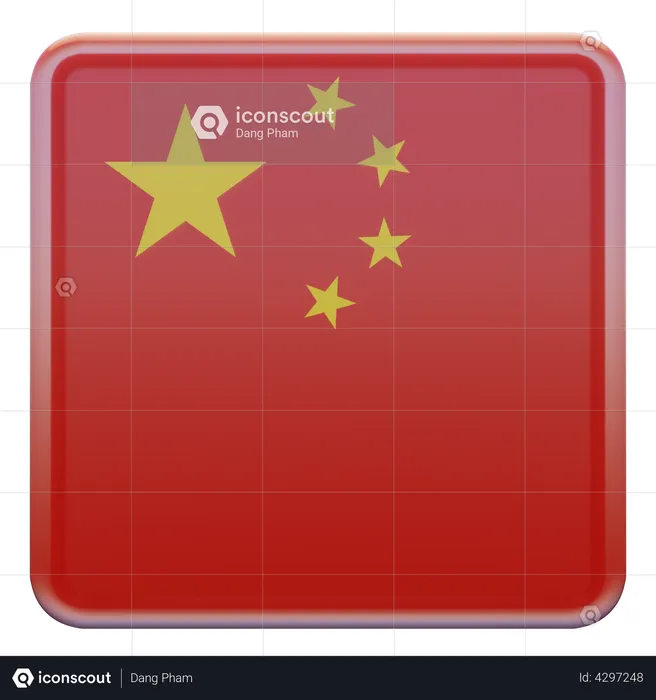 Peoples Republic of China Flag Flag 3D Illustration
