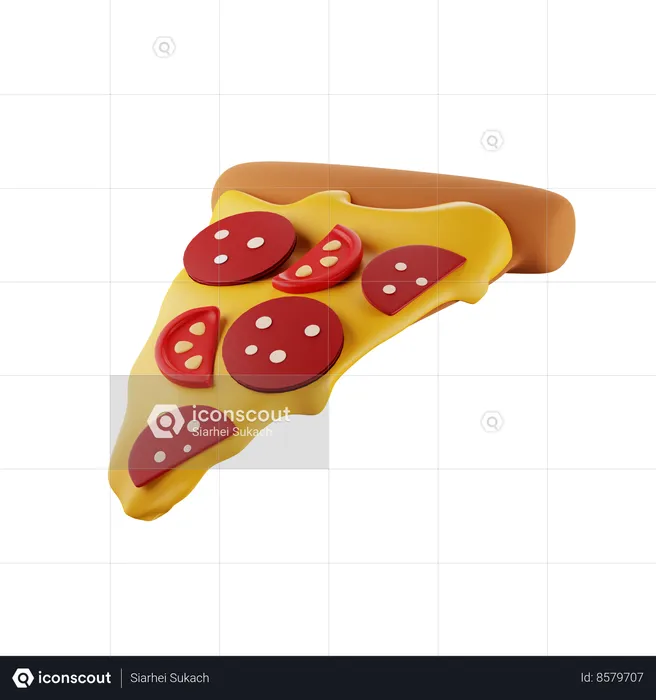 Pepperoni  3D Icon