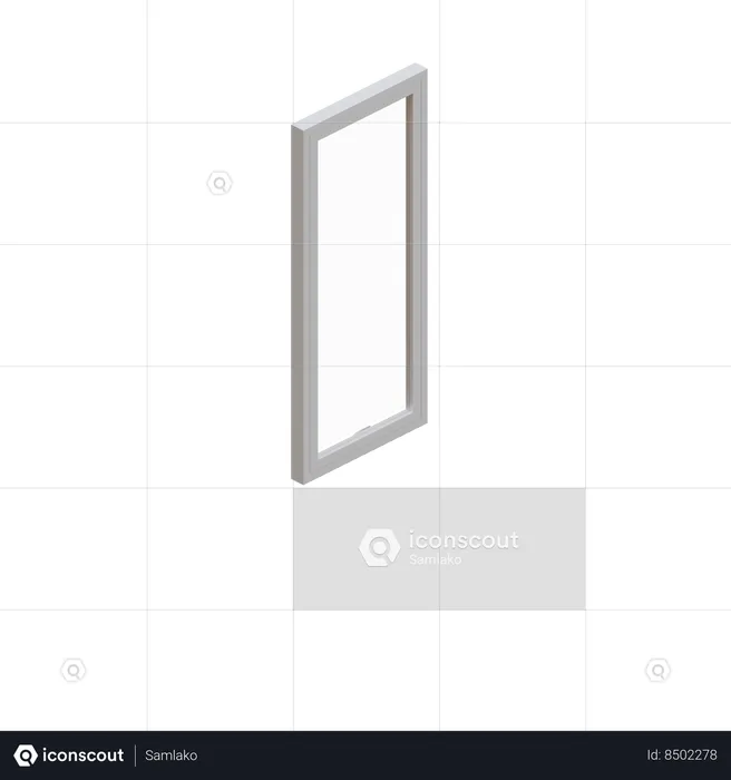 Pequeña ventana única  3D Icon