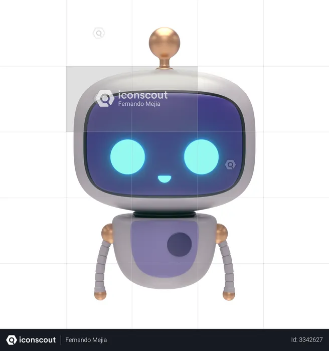 Pequeno bot  3D Illustration