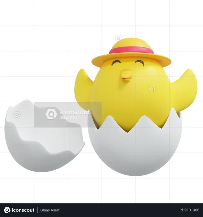 Ovo para chocar galinha  3D Icon