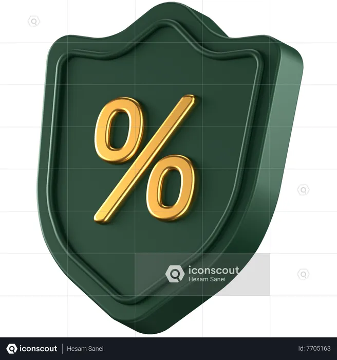 Percent  3D Icon