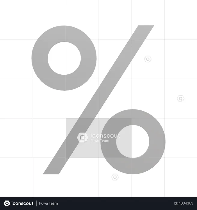 Percentage Discount  3D Illustration