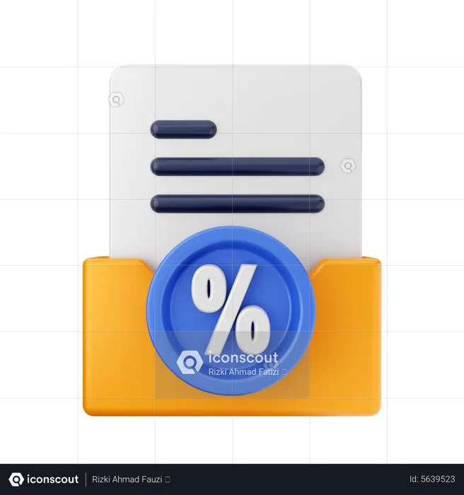 Percentage Folder  3D Icon