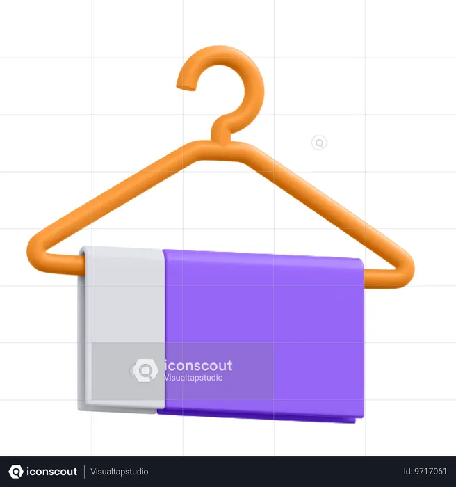 Percha de ropa  3D Icon