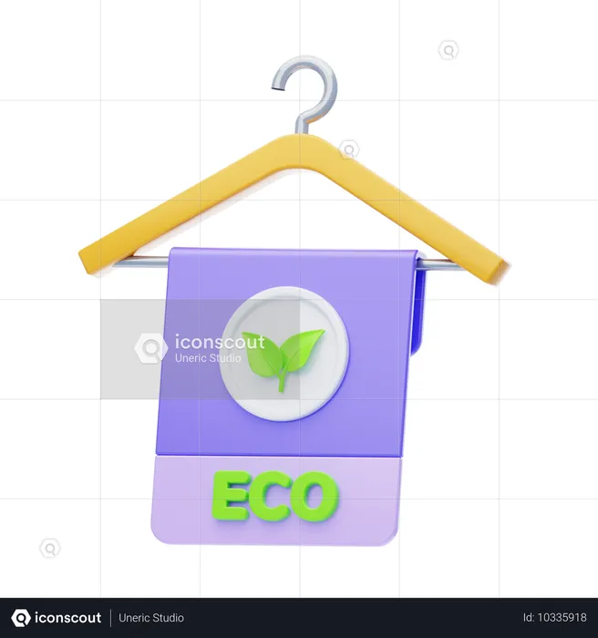 Percha ecológica  3D Icon