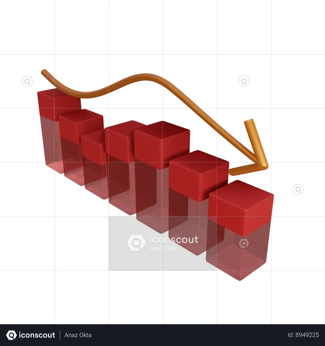 Perda econômica  3D Icon