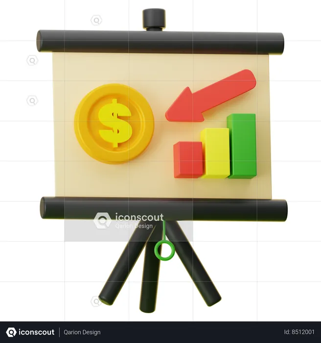 Perda financeira  3D Icon