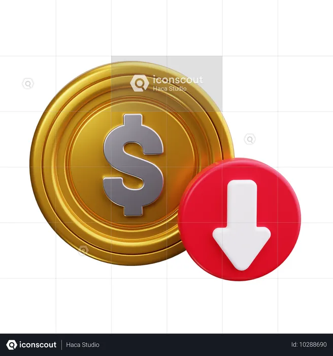 Perda financeira  3D Icon