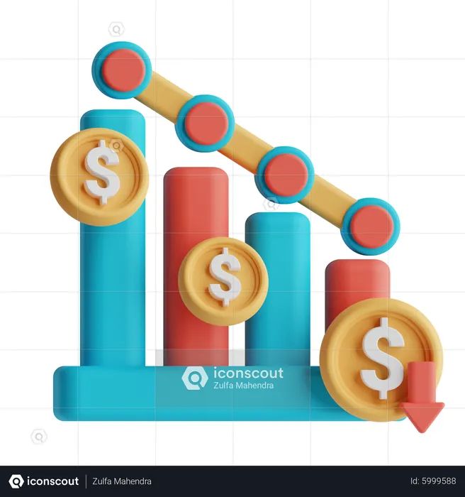 Perda financeira  3D Icon