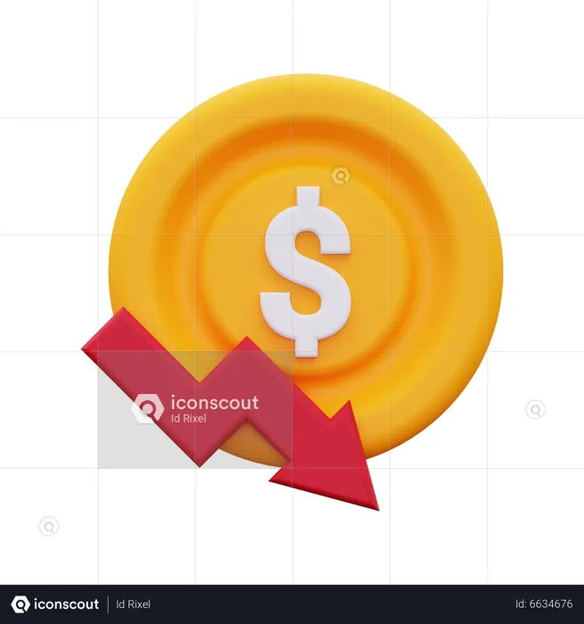 Perda financeira  3D Icon