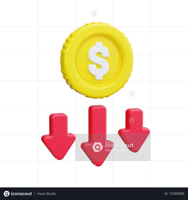 Pérdida financiera  3D Icon