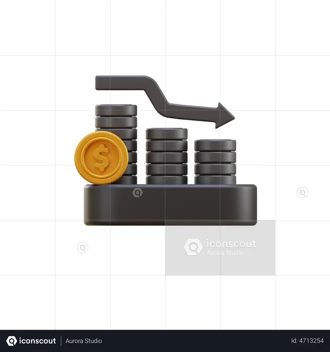 Perdidas financieras  3D Icon
