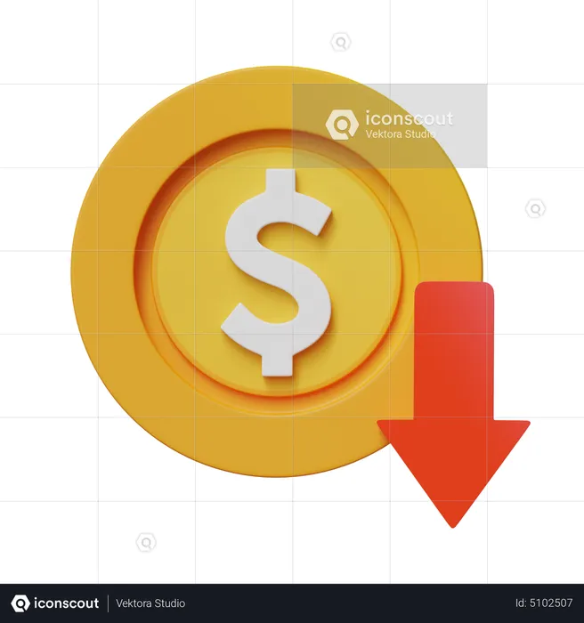 Perdidas financieras  3D Icon