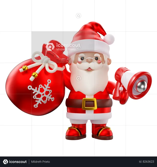 Père Noël  3D Icon