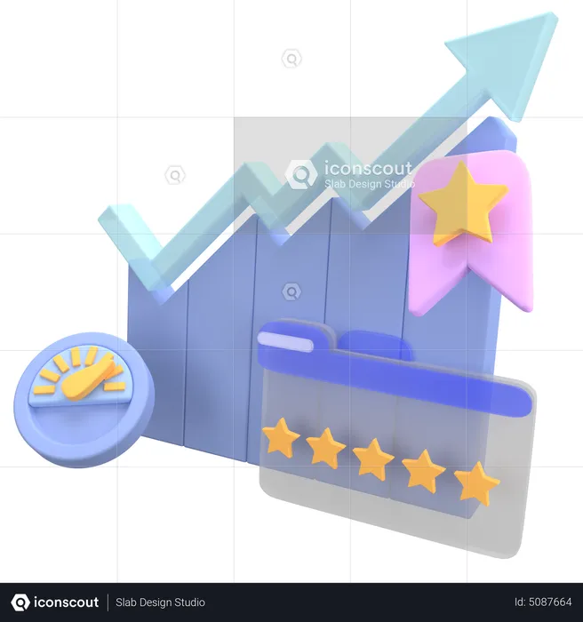Performance Growth  3D Icon