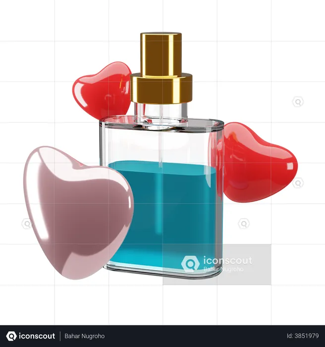 Perfume amor  3D Illustration