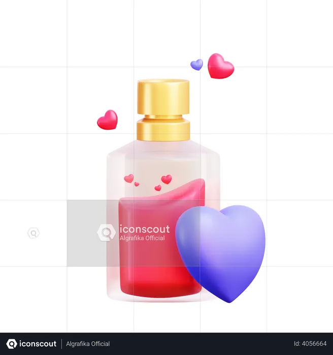 Perfume love  3D Illustration