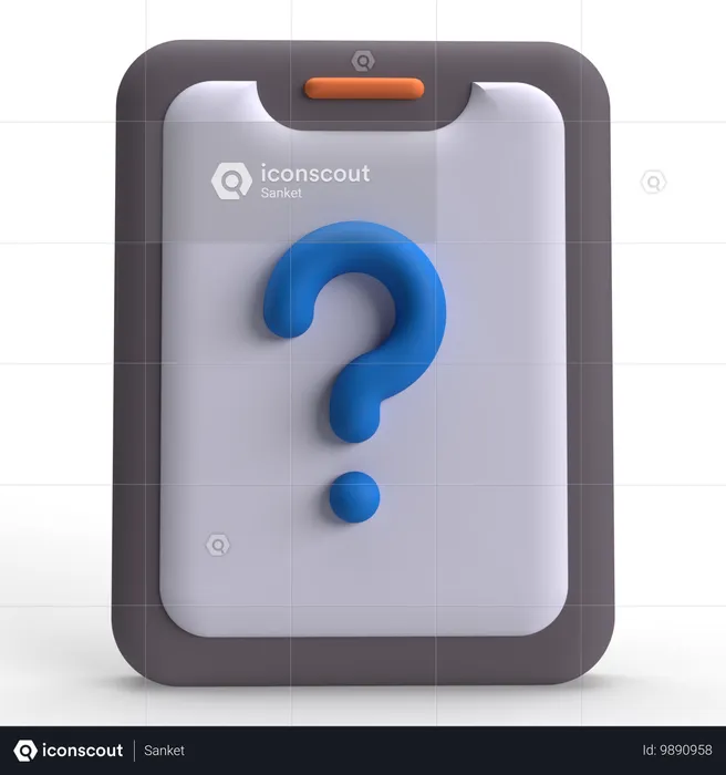 Pergunta móvel  3D Icon