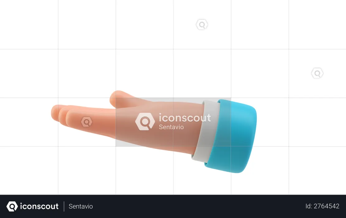 Pergunte o gesto com a mão  3D Icon