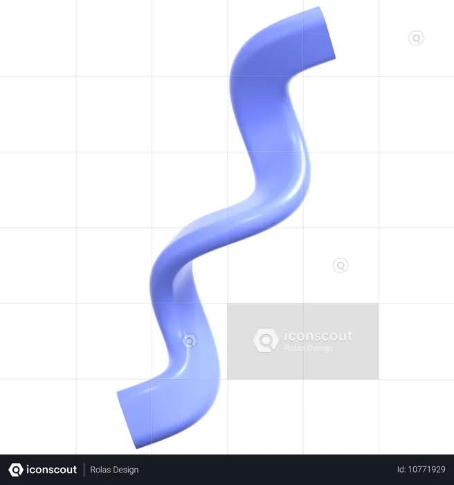 Periwinkle Spiral Geometry  3D Icon