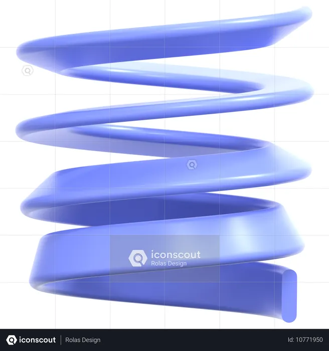 Periwinkle Spiral Geometry  3D Icon