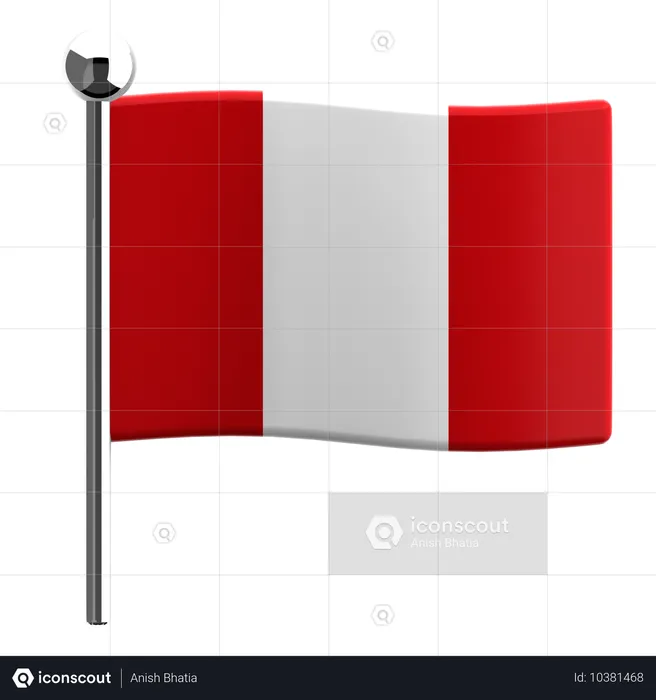 Pérou Flag 3D Icon