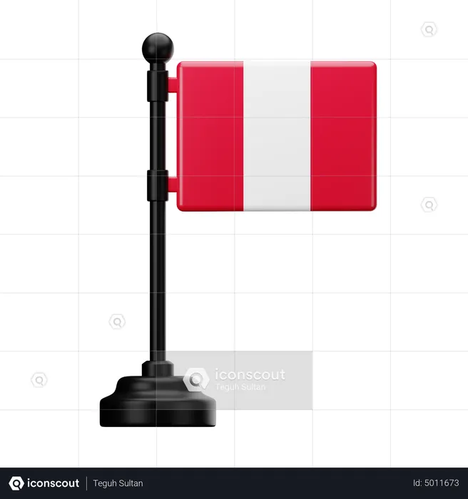 Drapeau du Pérou Flag 3D Icon