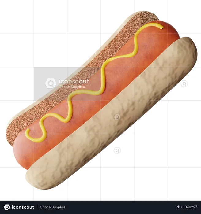 Hot dog  3D Icon