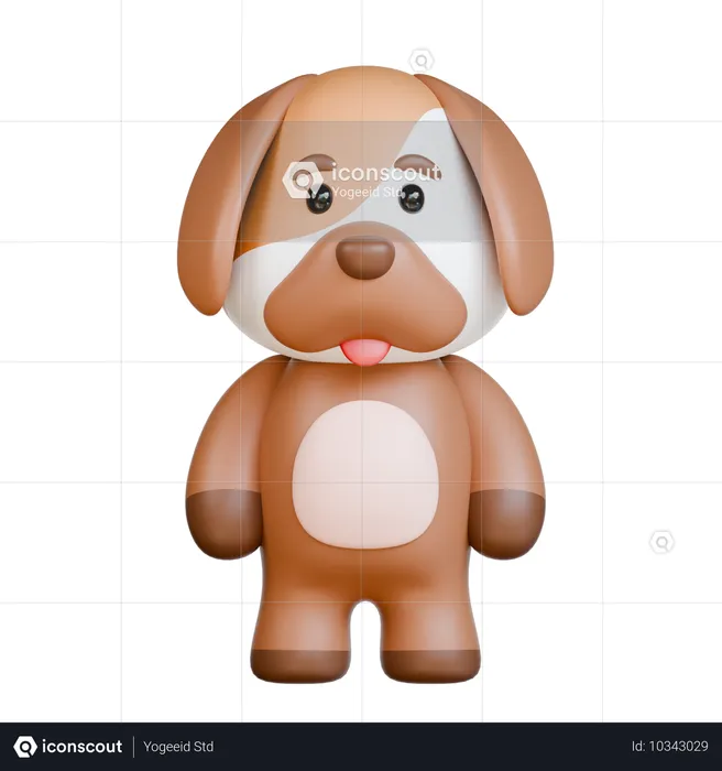 Perro  3D Icon