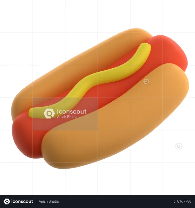 Hot dog  3D Icon