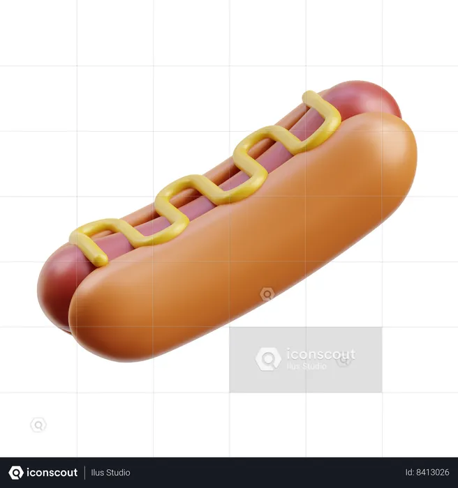 Hot dog  3D Icon