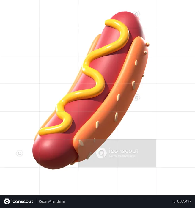 Hot dog  3D Icon