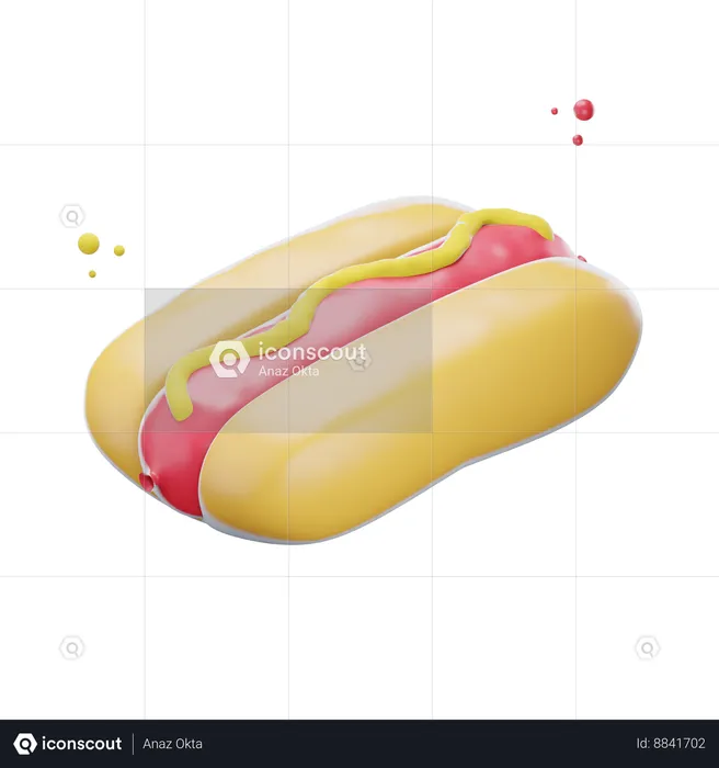 Hot dog  3D Icon