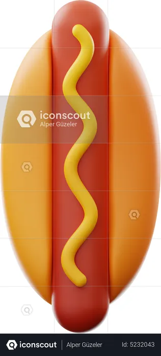 Hot dog  3D Icon